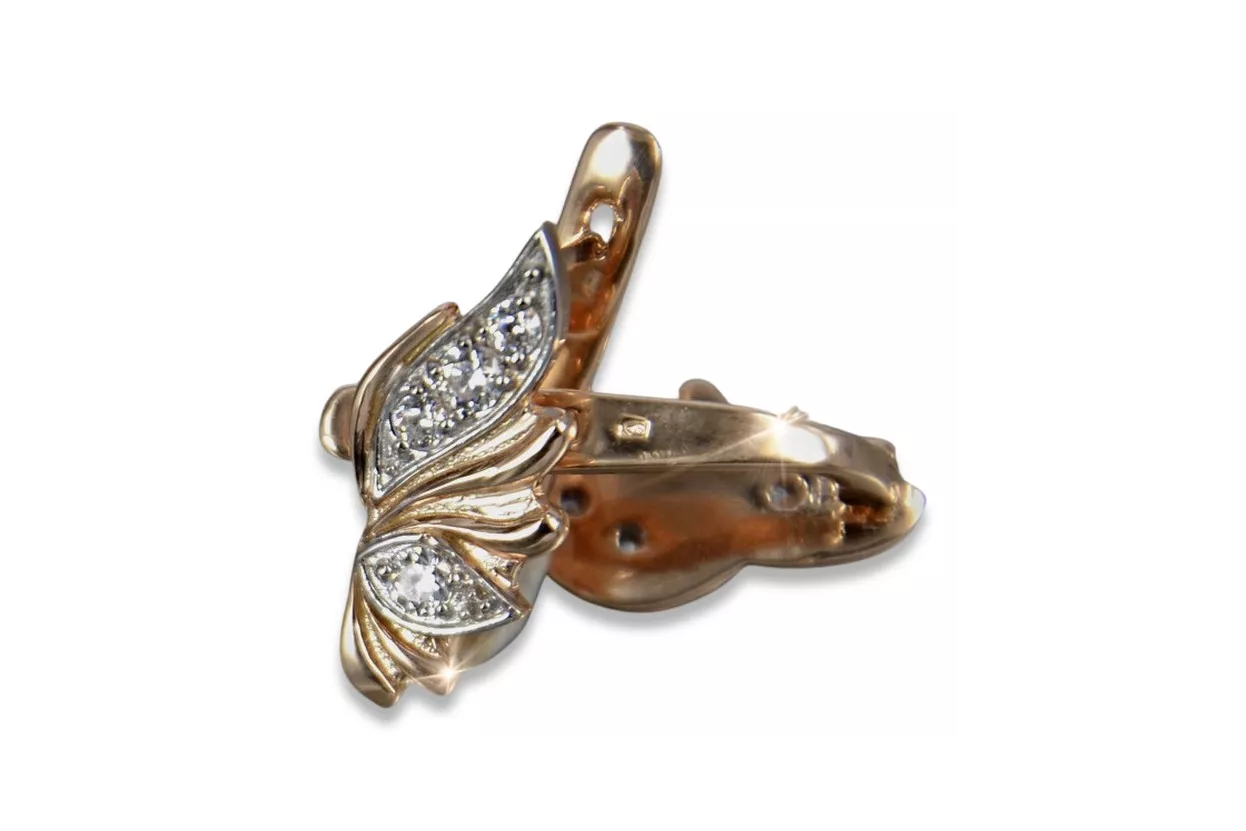 Ruso soviético rosa rosa 14k 585 pendientes de oro vec159 alejandrita rubí esmeralda zafiro ... Ruso soviético rosa rosa 14k 585 pendientes de oro vec159 alejandrita rubí esmeralda zafiro ...