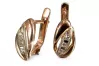 Vintage rose pink 14k 585 gold earrings vec181 alexandrite ruby emerald sapphire ...