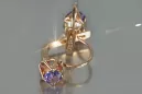 Vintage rose pink 14k 585 gold earrings vec190 alexandrite ruby emerald sapphire ...