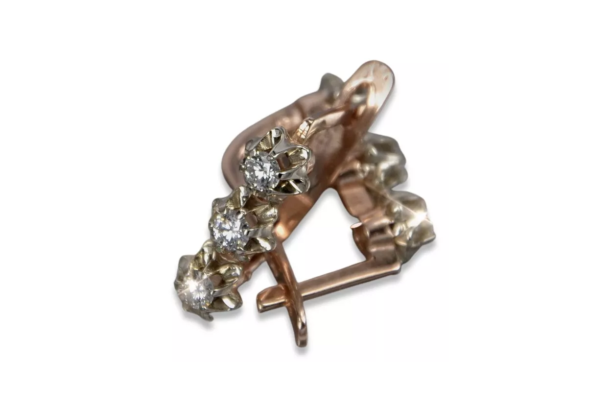 Russische Sowjetische Rose Pink 14k 585 Gold Ohrringe vec193 Alexandrit Rubin Smaragd Saphir ... Russische Sowjetische Rose Pink 14k 585 Gold Ohrringe vec193 Alexandrit Rubin Smaragd Saphir ...