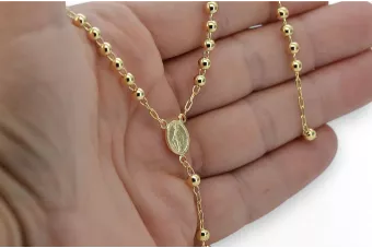 Yellow rose gold rosary chain ★ russiangold.com ★ Gold 585 333 Low price