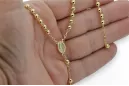 Yellow rose gold rosary chain ★ russiangold.com ★ Gold 585 333 Low price