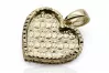Yellow gold beautiful modern heart pendant cpn066y