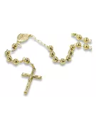 Italienisch gelb 14k gold 585 Rosenkranz rcc009y