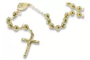 Italienisch gelb 14k gold 585 Rosenkranz rcc009y