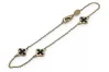 Yellow Italian 14k gold 585 clover bracelet Celebrity cbc012y