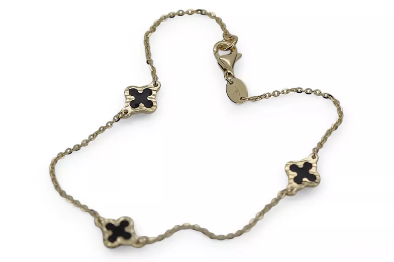 Yellow rose gold bracelet ★ russiangold.com ★ Gold 585 333 Low price