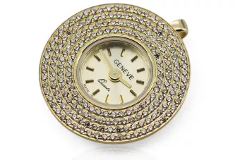 Yellow 14k gold Lady watch pendant Geneve lw120y