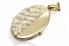 Original yellow 14k gold beautiful oval pendant cpn065y