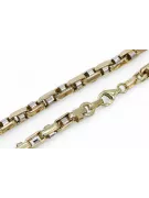 Italienisches Gelb 14 Karat 585 Gold Neue moderne Kette cc101yw