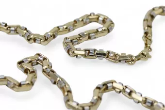 Italienisches Gelb 14 Karat 585 Gold Neue moderne Kette cc101yw