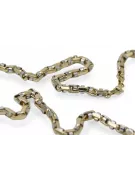 Italienisches Gelb 14 Karat 585 Gold Neue moderne Kette cc101yw