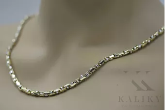 Italienisches Gelb 14 Karat 585 Gold Neue moderne Kette cc101yw