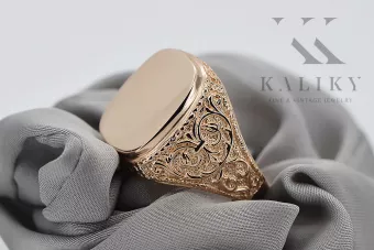 Ruso rosa de oro soviético joyería hombre anillo letrero