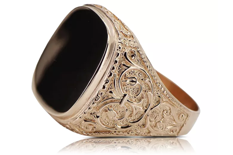 Ruso rosa de oro soviético joyería hombre anillo letrero