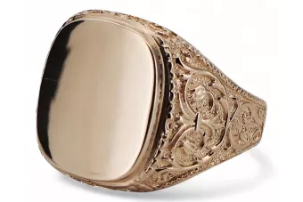 Ruso rosa de oro soviético joyería hombre anillo letrero