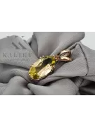 Artisanat vintage Pendentif Péridot jaune Or rose 14 carats vintage d'origine vpc019r