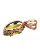 Anhänger Vintage Stil Gelber Peridot Originales Vintage-Roségold aus 14 Karat vpc019r