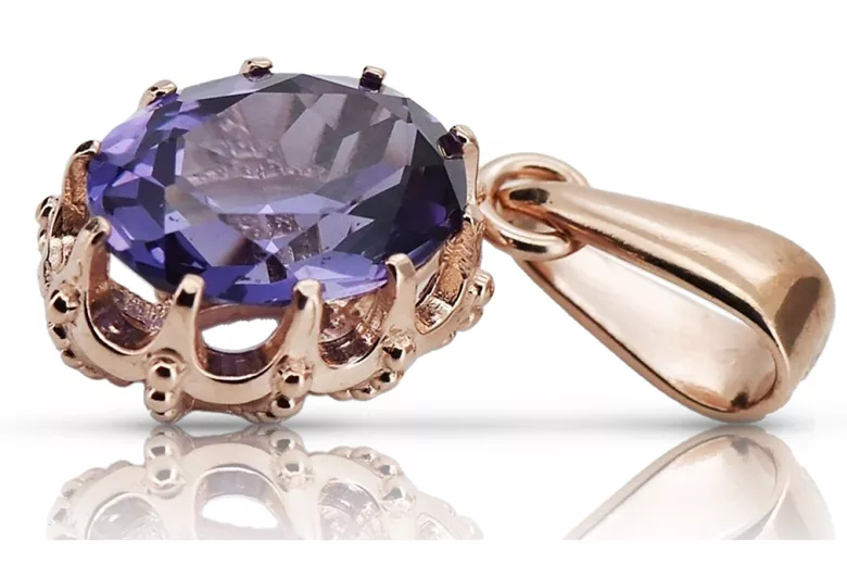 Argent 925 pendentif avec alexandrite vpc008s russe style Vintage soviétique