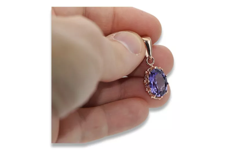 Silver 925 pendant with alexandrite vpc008s Russian Soviet Vintage style