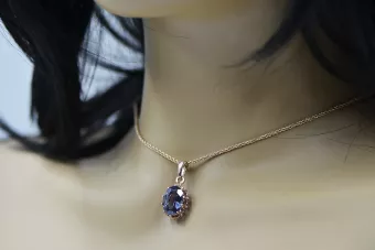 Silver 925 pendant with alexandrite vpc008s Russian Soviet Vintage style
