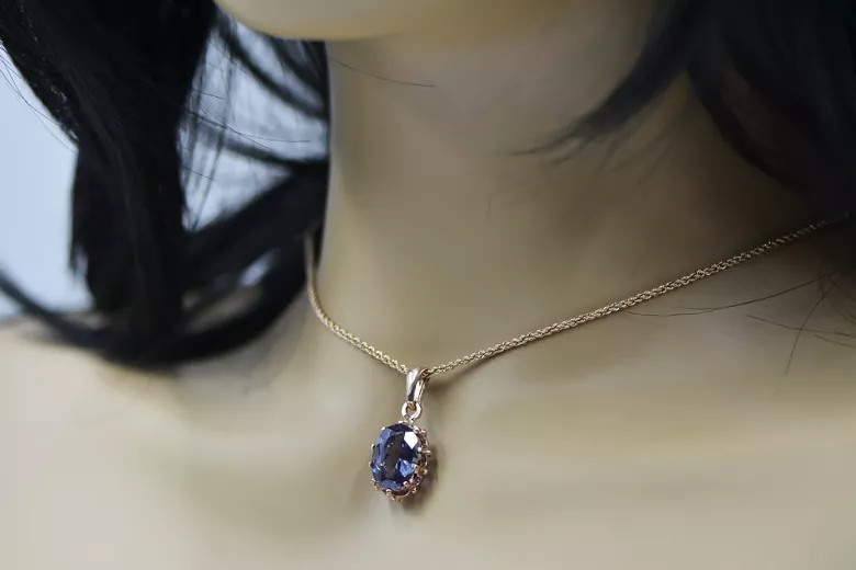 Silver 925 pendant with alexandrite vpc008s Russian Soviet Vintage style