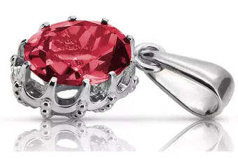 Pakabukas Rubinas 925 sidabras Vintažiniai amatai vpc008s