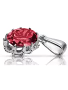 Vintage Jewlery Pendant Ruby Sterling silver 925 vpc008s