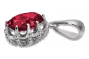 Vintage Jewlery Pendant Ruby Sterling silver 925 vpc008s