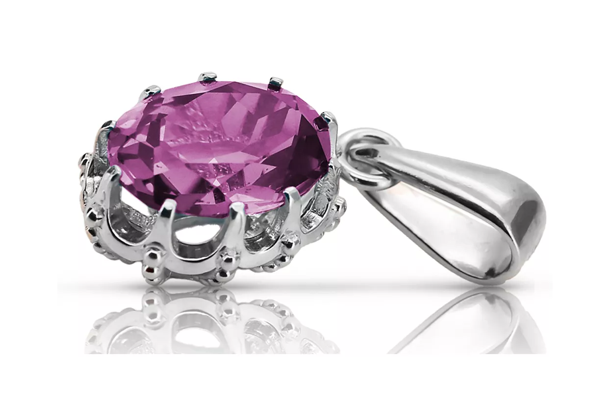 Sterling Silber 925 Amethyst Anhänger Vintage vpc008s