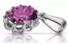 Vintage Pendant Amethyst Sterling silver 925 vpc008s