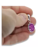 Vintage Pendant Amethyst Sterling silver 925 vpc008s