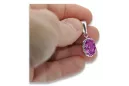 Vintage Pendant Amethyst Sterling silver 925 vpc008s