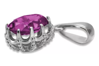 Vintage Pendant Amethyst Sterling silver 925 vpc008s