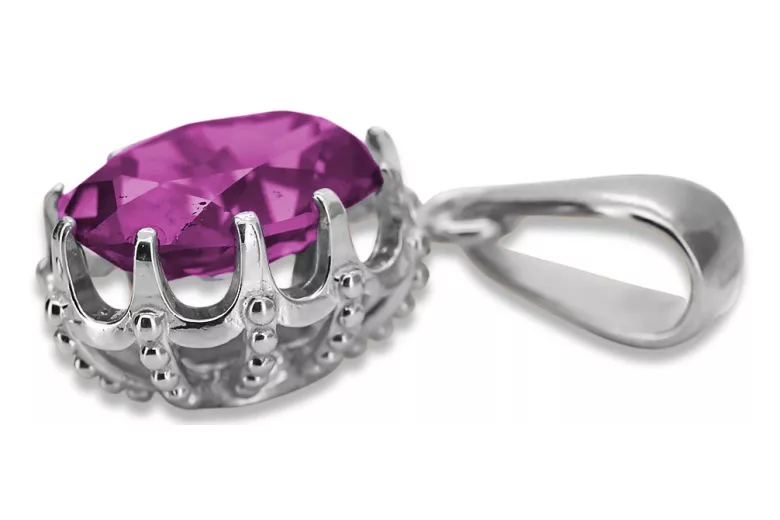 Vintage Pendant Amethyst Sterling silver 925 vpc008s