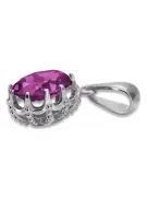 Sterling Silber 925 Amethyst Anhänger Vintage vpc008s
