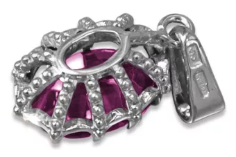 Vintage Pendant Amethyst Sterling silver 925 vpc008s
