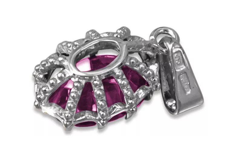 Vintage Pendant Amethyst Sterling silver 925 vpc008s