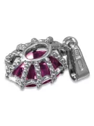 Vintage Pendant Amethyst Sterling silver 925 vpc008s