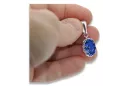 Sterling silver 925 Sapphire Pendant Vintage style vpc008s