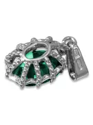 Pendant Emerald Sterling silver 925 Vintage Jewlery vpc008s