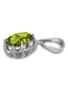 Sterling silver 925 Yellow Peridot Pendant Vintage vpc008s