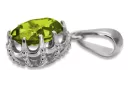 Sterling silver 925 Yellow Peridot Pendant Vintage vpc008s