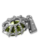 Sterling silver 925 Yellow Peridot Pendant Vintage vpc008s