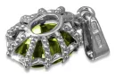 Sterling silver 925 Yellow Peridot Pendant Vintage vpc008s