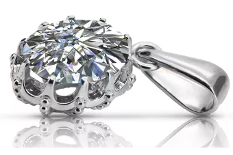 Sterling silver 925 Zircon Pendant Vintage style vpc008s