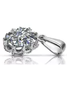 Sterling silver 925 Zircon Pendant Vintage style vpc008s
