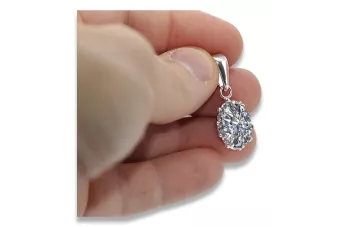 Pandantiv Vintage bijuterii Zircon Lira sterlină de argint 925 vpc008s