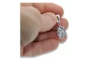 Sterling silver 925 Zircon Pendant Vintage style vpc008s