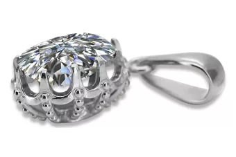 Sterling silver 925 Zircon Pendant Vintage style vpc008s